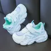 Big Girls Mesh Breathable White Sneakers For Children's Version Platform Sports Running Daddy Shoes 5 6 8 10 11 12 Years