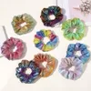 Scrunchies Mulheres Scrunchy Elastic Anel Bandas de Cabelo Meninas Girls Titular Velor Headwear Grande Cabelo Gravatas Zipper Saco Pequeno Dança Scrunchie Hairband