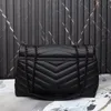 LOULOU TOY bolso con correa Bolsos de diseñador Bolso de mensajero de moda crossbody Bolsos de cuero genuino bolso de cadena mediana de lujo mujer sacoche Cierre magnético