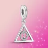 Pingente giratório de prata esterlina 925 real pingente chave alado pingente ajuste pandora pulseira feminina