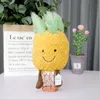 22 cm / 35 cm Carino Ananas Peluche Bambole Cartone Animato Frutta Farcito Giocattoli Kawaii Fragola Cuscino Room Decor Sonno Del Bambino Giocattolo Lenitivo Regalo per Ragazze LA410