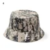 Boinas Camuflagem Bucket Hat Brim Visores dobráveis ​​portátil anti-UV homens praia Sun Summer Summer Fisherman Capberets Wend22