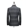 Luxe haute qualité hommes Blazer mode grande taille décontracté mâle Plaid costume veste printemps automne à manches longues affaires robe manteau 7XL