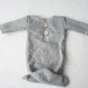 Haak Mohair Fotografia Babykleding Geboren Pography Props Boy Hats Romper Set Indoor Diy Po Studio Accessories 220817