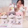 25cm Cute kitten doll bib milk dog plush toy cartoon pet home decoration children's birthday gift