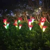 الرؤوس LED Solar Light Light Light Flower Light Garden Garden Landscape Laber Lamp Home Yard Decor Flower Solar Night Lighting J220531