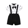 Одежда набор Citgeesummer Baby Boy Wedding Formal Party Tie Tie Sutfit 0-24M Boys Gentleman Set Clothing Clothing