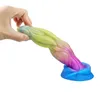 Nxy Dildos New Colorful Special shaped Penis Liquid Silicone Anal Plug Adult Alternative Backyard Toy Sex Products 220601