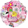 50 PCS Cool Summer Vsco Autocollants Pack Rose Fille Anime Stiker Pour Enfants Sur L'ordinateur Portable Réfrigérateur Téléphone Planche À Roulettes Valise Autocollant 220815