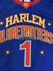 SJZL98＃1 Kevin Hart＃1 Craig Sager Harlem Globetraters Throib Basketball Jersey Stitchedカスタマイズされた任意の名前と番号