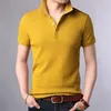 Masowe marki koszulki polo męskie 100% bawełniane lato Slim Fit Short Rękaw Solidny kolor chłopcy polo polo Casual Mens Ubranie 220727