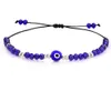 Handgemachte Schmuck Geschenke Geflochtene Stränge Seil Kette Bunte Kristall Perlen Armbänder Für Frauen Evil Blue Eye Freundschaft Armbänder DLH878