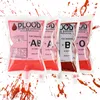 510 шт. Пустое поддельное мешок для крови в мешок для пакета демон Zombie Beverage Sucks Bags Bags Cosplay Halloween Party Decore 220815