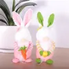 Epacket Easter Bunny Gnome Rabbit Faceless Dwarf Doll Toys Desktop Window Figurine Ornaments Home Bedroom Living Room Festival Dec4452526