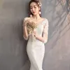 2022 NYHET VIT HEPBURN SIMAIRAID WEDDAG KLÄNNING ONE-SHOULDER FRANSK BREDBRIDE SUPER FAIRY SLACE WED Dresses Vestido de Novia