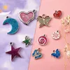 Charms 40pcs/caixa pingentes de plástico CCB com pó de glitter para judeus que fabricam acessórios de colar de braceletes diy