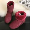 Multicolor Factory Hot Classic WGG Boots Brand Women Populära äkta läderstövlar Fashion Women's Snow Boots US4-US11 Dust Bag Card