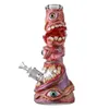 3D oogstijl glazen bongs Halloween Hookahs Water Pijpen douchekop Perc octopus olie dab rigs beker bong met diffuse downstem bowl