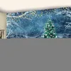 Christmas Wall Carpet Watercolor Tree Printing Bed Hanging Cloth Bedroom Background Decoration J220804