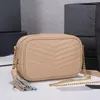 Łańcuch Loulou Mini torba na aparat Najwyższej jakości pikowane torby na ramię Crossbody Prawdziwa skóra Zapięcie na zamek błyskawiczny Frędzle Modne litery Kobiety Kopertówka Portfel