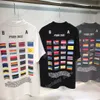 22SS homens homens designers t camisetas tee paris letra impressão algodão de algodão curta Crew nez streetwear xinxinbuy preto branco s-2xl