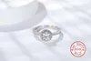 Fedi nuziali Mossanite Argento 925 da 0,5 carati a 3 Taglio eccellente D Passaggio colore Diamante Test Party Gioielli di lusso EngagemenWedding