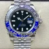 GSF V4 GMT GS116710 Cal.3285 GS3285 Automatisk herrklocka Blue och Black Ceramic Bezel SS 904L Rostfritt stålarmband med samma seriella garantikort Evighetsklockor