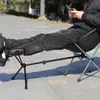 Fiske tillbehör Portable Collapsible Foot Pall Travel Beach Folding Chair Outdoor Camping Aluminium Alloy Not Deformered Recliner Foot Rest