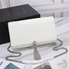 KATE Damen Umhängetasche, berühmte Taschen, Kette, Quaste, Mode, Leder, Geschenk, Schultertasche, schwarze Tasche, Geldbörse, Luxus-Designer-Handtaschen, Handtasche