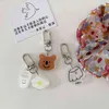Chaves Korean Instoon Cartoon Cute Koala Chain Chain Leite Pudim Airpods Acessórios para bolsas para estudantes pendentes Moda feminina