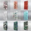 Beaded Strands Multicolor Round Bracelet Natural Stone Jaspers Lapis Lazuli Agates Bracelets 4-10mm Men Women Classic JewelryBeaded Lars22