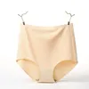 V006 4Pcs/Lot Quality Laides Underwear Ice Silk Seamless Women Panties Pretty Briefs High Waist Lingerie Calcinha Plus Size 4XL 220426