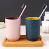 en gros! 12 oz bicolore gargariser gobelet tasse d'eau gobelets en plastique 4 couleurs dent tasse C1