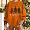 Kvinnors hoodies Kvinnors tröjor Kvinnor julgran varm höst långärmad jumper toppar kvinnliga brevtryck tröjor hipster