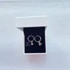 Odręczne kolczyki koła w kształcie serca Oryginalne pudełko na damski sztyft Pandora ze srebra próby 925