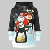 Women's Hoodies & Sweatshirts Women Christmas Print Harajuku Santa Snowman Elk Printed Pullover Hooded Sweatshirt Ladies Winter Party Tops H