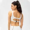 Kvinnors Tank Toppar Sport Underkläder Sexig Hollow Out Färg Kontrast Yoga Bra Shocksäker Running Naken Fitness Workout Gym Kläder