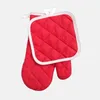 Oven mitt and Pot holder Solid 2PCS set Cooking heat insulation tools Sky Blue