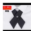 Cross Bow Ties For Men Women Solid Business Casual Tie Formal Dress Wedding Metal Collar Bowtie Butterfly
