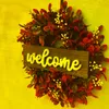 Decorative Flowers & Wreaths Front DoorWreath Artificial Eucalyptus Wreath Flower Garland Door Welcome Sign For Home Decorations Party Suppl