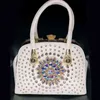 Diamond Ladies Luxury Handbag Leather Famous Designer Women Shoulder Bag Clutch Crossbody Påsar för SAC A Main Femme 1 220427