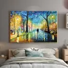 Samenvatting Landschap Tree Street Canvas Painting Posters and Prints Wall Art Pictures Living Room Home Decor No Frame