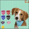 Pet Dog Cat Bandana Sciarpa Colletto Fiore Stampato Regolabile Fazzoletto da collo alla pecorina Triangolo Sciarpe 3 3Kl E1 Drop Delivery 2021 Collari Guinzagli