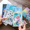 غلاف الهدايا 60pcs/مجموعة Starry Sky Stars Series Stamping Fantasy Planet Geometry Paper Cranes Journal Scrapbooking Stationery Suppliesgi