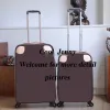 Valise De Voyage Bagages Coffre Sac Fleurs Lettres Bourse Tige Boîte Spinner Universel Unisexe Menr Horizon Roue Sacs Duffel Marron Classique Fleur