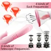 Pussy Tongue Lick Suck Vibrator G-Spot Vagina Telescopic Massager Masturbation Oral sexy for Women Clitoris Breast Stimulator Toy