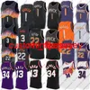 Män 2021 Ny Devin 1 Booke Chris 3 Paul Jersey Charles 34 Barkley Steve 13 Nash Deandre 22 Ayton Black CityThe Valley Basketball Jerseys S-2XL