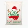 Nouveau Noël Père Noël Sacs Toile Coton Sacs Grand Lourd Cordon Cadeau Sacs Personnalisé Festival Fête Décoration De Noël Livraison De La Mer