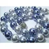 Collane con ciondolo Perle rotonde di perle di conchiglie multicolori dei Mari del Sud da 14 mm Nelace 18 "Ciondolo pendente