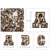 Sewing Notions A-Z Letters Iron on Patches Large Size Leopard Print Towel Alphabet Stickers for Clothing Embroidery Appliques Clothes Name DIY Craft Accessories